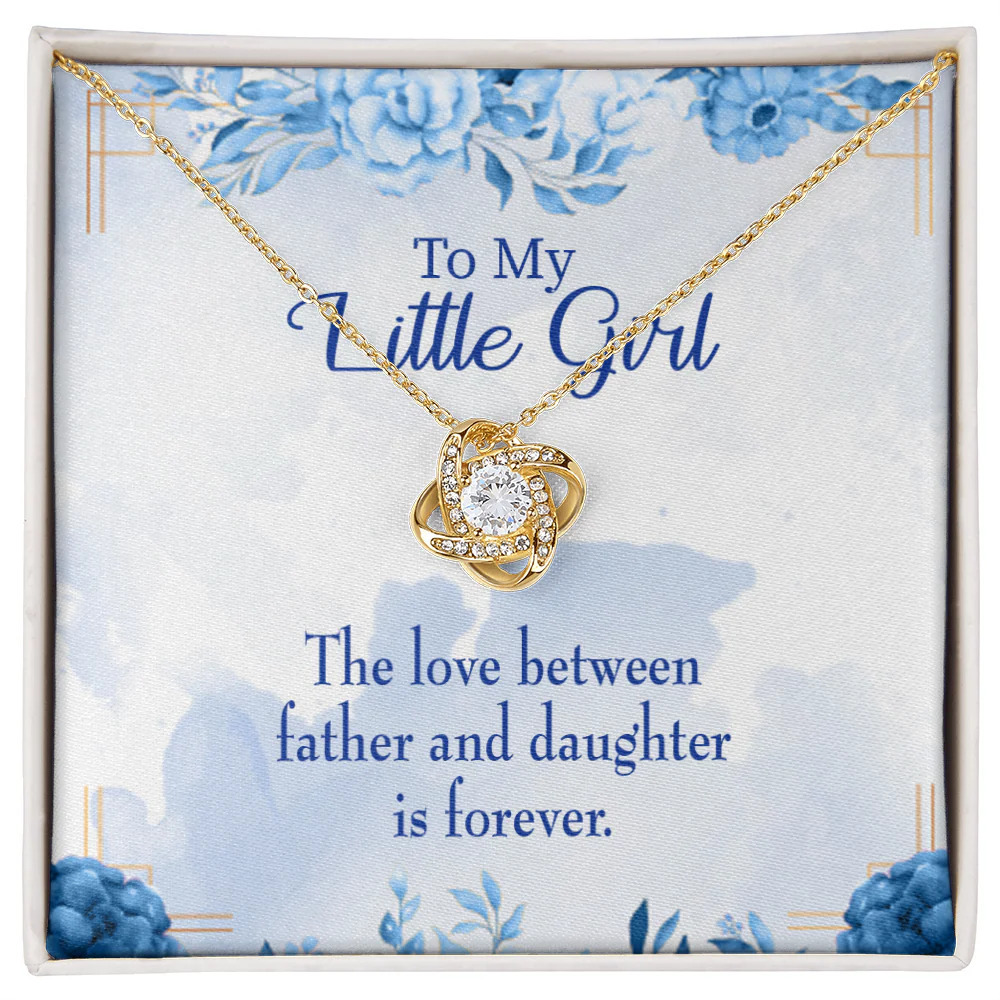 Daughter Father Daughter Love Infinity Knot Cz Necklace Gold Tone Standard Box